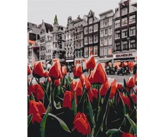 Twoje Hobby Jūsų hobis Tapyba pagal numerius BRUSHME, 40x50 cm, Amsterdamo tulpės, 1 vnt.