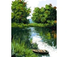 Twoje Hobby Paveikslas skaičiais - Laivelis upėje 40x50cm