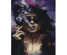 Twoje Hobby Paveikslas pagal skaičius - Moteris su cigaru 40x50cm