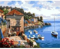 Twoje Hobby Paveikslas skaičiais - 40x50cm Terasa prie jūros