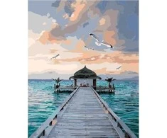 Twoje Hobby Paveikslas skaičiais - 40x50cm Prieplauka prie jūros
