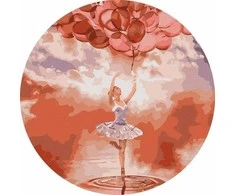 Twoje Hobby Paveikslas skaičiais apvalus - Balerina... 40cm