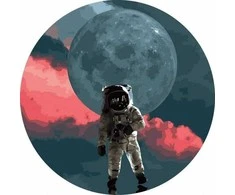 Twoje Hobby Paveikslas skaičiais apvalus - Astronautas... 40cm