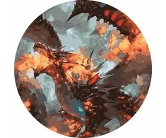 Twoje Hobby Paveikslas skaičiais apvalus - Drakonas 40 cm