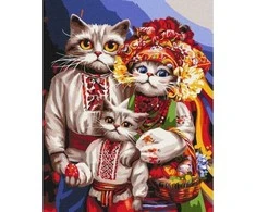 Twoje Hobby Paveikslas skaičiais - Kačių šeima 40x50cm