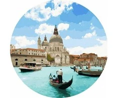 Twoje Hobby Tapyba skaičiais apvali - Saulėtoji Venecija