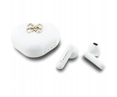 TWS Guess 4G Metal Logo ausinės baltos spalvos