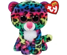 TY Beanie Boos Pliušinis žaislas - spalvotas leopardas, 15.5 cm
