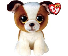 TY pliušas – Beanie Boos – Hugo The Brown/Baltas Dog (įprastas) (TY36396)