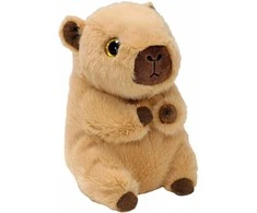 Meteor TY Beanie Boos pliušinė pliušinė lėlytė Lara - kapibara ruda 15 cm