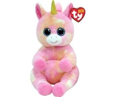 Meteor TY INC. Talismanas TY Kepurė su pilvukais SKYLAR vienaragis rožinės-oranžinės spalvos 24 cm 43210