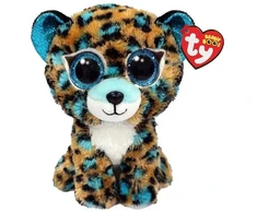 TY Beanie Boos Pliušinis žaislas - mėlynas leopardas, 15 cm