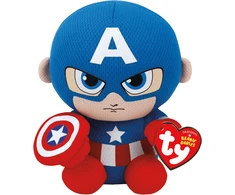 TY Pliušinis žaislas - Marvel Kapitonas Amerika, 15 cm