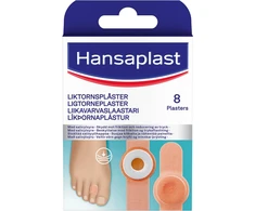 Nuospaudų pleistrai Hansaplast 6,8 x 1,9 cm balti su salicilo rūgštimi – sterilūs