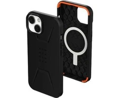 UAG Urban Armor Gear dėklas CIVILIAN, suderinamas su „MagSafe“, skirtas IPHONE 14 Plus, juodas