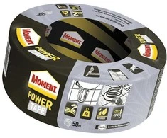 Lipnioji juostelė MOMENT POWER TAPE, 50 m × 50 mm, sidabrinė