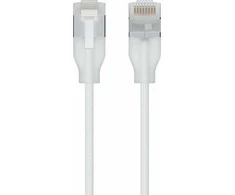 Ubiquiti UACC-Cable-Patch-EL-C6A-0.15M-W kabelis sieciowy półprzezroczysty, Baltas 0,15 m Cat6a