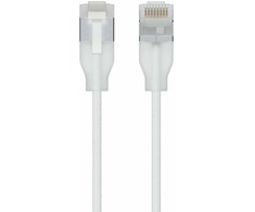 Ubiquiti UACC-Cable-Patch-EL-C6A-1M-W tinklo kabelis, permatomas, baltas, Cat6a