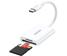 Skaitytuvas Ugreen Skaitytuvas kart USB-C 2w1 Ugreen CM265 (balta)