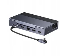 Doko stotelė Ugreen CM800 6w1, do konsol przenośnych Steam Deck / Asus ROG Ally, USB-C do HDMI 4K 120Hz, 2x USB, USB-C, RJ45 (pilka)