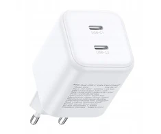 Įkroviklis Ugreen GaN 45W 2xUSB-C - balta