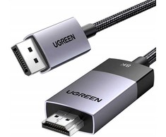 Kabelis DisplayPort do HDMI Ugreen DP115, 8k 60 Hz, 2m (juoda)