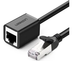 UGREEN Cat 6 FTP Ethernet RJ45 Extension Kištukas - Lizdas PatchCords ekranuotas 3m - Juodas