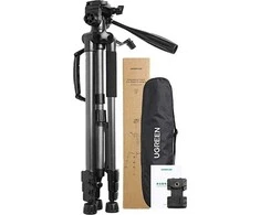 Professional Ugreen LP661 tripod for and cameras - juodos spalvos and pilkos spalvos