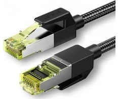 UGREEN NW150 pintas tinklo kabelis, Ethernet RJ45, 7 kat., F / FTP, 2 m (juodas)