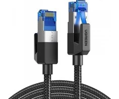 UGREEN NW153 pintas tinklo kabelis, Ethernet RJ45, 8 kat., F / FTP, 1.5 m (juodas)