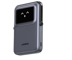 Powerbank magnetyczny 10000mAh Ugreen Uno PB572, Qi 7.5W (pilka)