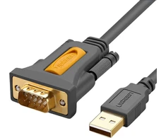 Ugreen USB-A – RS-232 USB laidas, 1 m juodas (20210B)