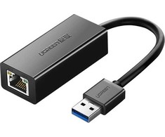 Adapteris sieciowy Ugreen CR111 USB 3.0 do RJ45, Gigabit Ethernet (juoda)