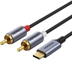 Ugreen audio kabelis USB Type C (male) - 2RCA (male) 1.5m pilkos spalvos (20193 CM451)