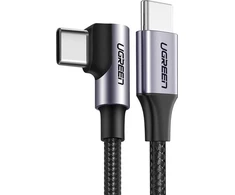 Kabelis USB-C do USB-C Ugreen US255, 3m, 60W, kątowy (juoda)