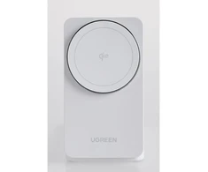 „UGREEN W706 MagSafe 15W 2-in-1“ magnetinis belaidis įkroviklis (baltas)