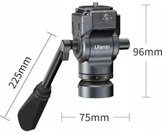 Kameros priedai - Ulanzi F38 Quick Release Fluid Video Head 3kg Load Capacity