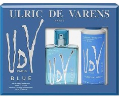 Ulric De Varens Mėlyna Eau De Toilette Purškiklis 100ml rinkinys vyrams 2 vnt