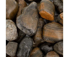 Ultimate Products Poliruoti „Tiger Pebble“ akmenukai 30–50 mm akvariumo terariumui, 10 kg/pak.