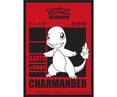 Kortelių dėklas - Ultra PRO Charmander Deck Protector Sleeves (65 kortelių) Raudona