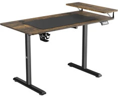 Elektra reguliuojamas kompiuterio stalas Ultradesk Highlander, 120x60 cm, rudas