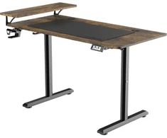 Elektra reguliuojamas kompiuterio stalas Ultradesk Highlander, 120x60 cm, rudas