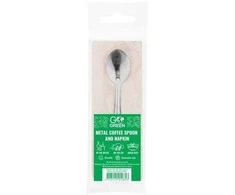 Gogreen Metal tea spoon and napkin set
