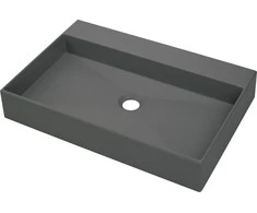Granito stalviršiai Deante Correo 60x40 cm, CQR_TU6S, antracito metalo