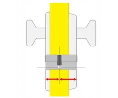 tedee – Europinis modulinis cilindras GERDA EXXO SMART 31-62 mm / 31-62 mm, sidabrinis