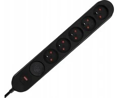 UN JT maitinimo juosta SURGE PROTECTOR pratęsimo kabelis AL3 5 SOCET 3M Juodas
