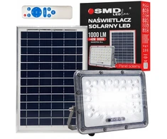 UN LED saulės energija varomas prožektorius 40W 6000K 1000LM + panelė
