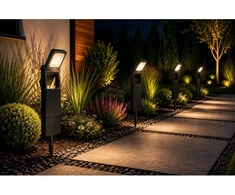 UN Saulės energijos sodo stulpelis, įsmeigiamas DRAGOS II LED, 100LM, 2200 (LD-DRAGOSII-100-10)