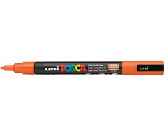 Žymeklis UNI Posca PC-3M, apvalus, 0.9 - 1.3 mm, oranžinis