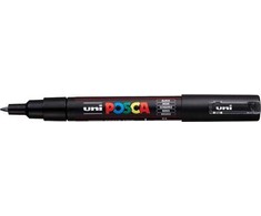 Žymeklis UNI Posca PC-1M, apvalus, 0.7 mm, juodas